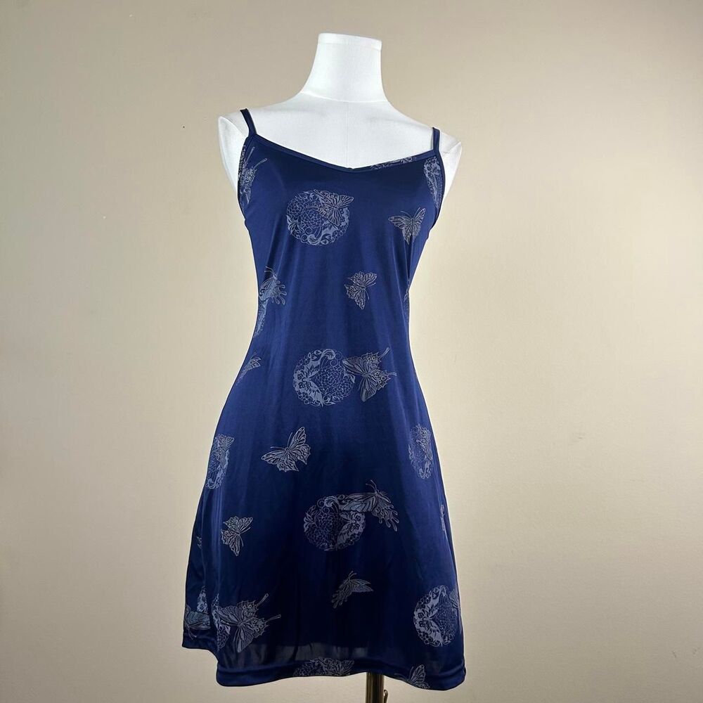 Hairspray 90s Butterfly Shimmer Navy Slip Dress